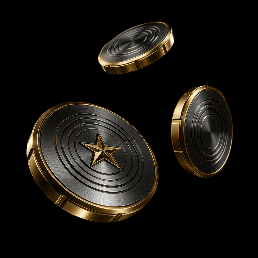 Machined metal points tokens